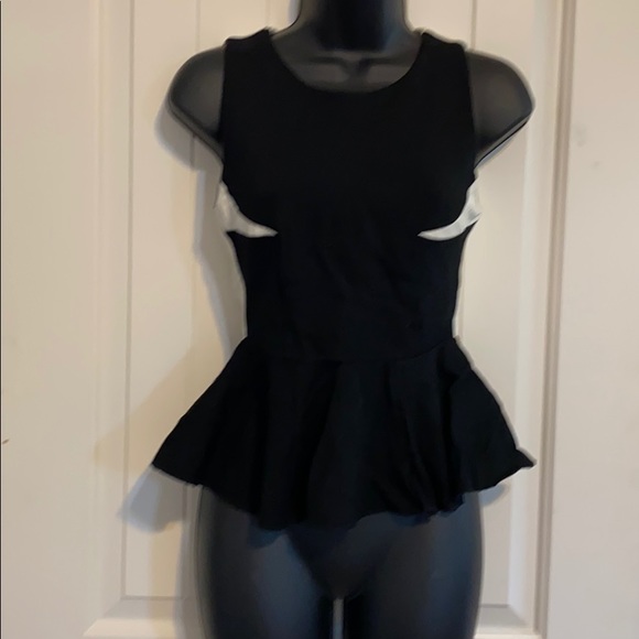 Angl pleather peplum top - Picture 1 of 3